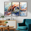 Watercolor Sea Turtle Wall Art Canvas Print - Vibrant Ocean