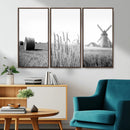 Vintage Farmhouse Black and White Triptych Wall Art – Giclee