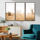 Vintage Farmhouse Triptych Wall Art – Giclée Canvas