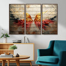 Abstract Angel Wings Canvas Wall Art – Framed and Ready to