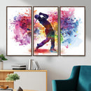 Colorful Golfer Swing Wall Art Canvas Print - Ready to Hang,