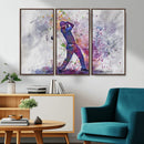 Watercolor Golf Swing Wall Art Canvas Print | Vibrant