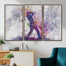 Watercolor Golf Swing Wall Art Canvas Print | Vibrant