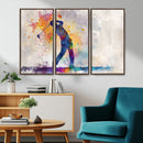 Watercolor Golf Swing Wall Art Canvas Print | Vibrant