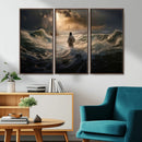 Jesus Walking on Water Wall Art Canvas Print - Religious