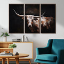 Texas Longhorn Wall Art Canvas Print | Western Ranch Decor |