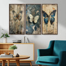 Butterfly Wall Art Trio | Vintage Butterfly Canvas Print | by MyGreatCanvas | Canvas Wall Art Prints | Photo Prints & Wall Decor