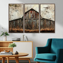 Rustic Barn Wall Art | Farmhouse Wall Decor Canvas Print |