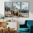 Bear and Baby Bear Wall Art Canvas Print