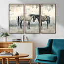 Chines Style Majestic Horses Wall Art | Ready to Hang and