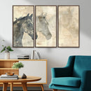Abstract Horse Canvas Print | Modern Farmhouse Wall Art |