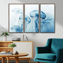 Blue Jellyfish Wall Art Canvas Print
