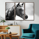 Horse Canvas Print - Winter Horse Snow Wall Art Canvas Print