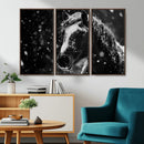 Winter Horse Wall Art | Black and White Horse Print | Ready by MyGreatCanvas | Canvas Wall Art Prints | Photo Prints & Wall Decor