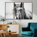Western Wall Art | Black and White Winter Horse Wall Art | by MyGreatCanvas | Canvas Wall Art Prints | Photo Prints & Wall Decor