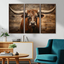 Longhorn Bull Wall Art | Canvas Print | Ready to Hang | by MyGreatCanvas | Canvas Wall Art Prints | Photo Prints & Wall Decor