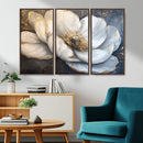 White Magnolia Flower Wall Art Canvas Print | Abstract