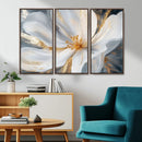 White and Gold Floral Canvas Wall Art - Framed and Ready to by MyGreatCanvas | Canvas Wall Art Prints | Photo Prints & Wall Decor
