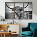 Scottish Highland Cow Canvas Wall Art Farmhouse Decor, by MyGreatCanvas | Canvas Wall Art Prints | Photo Prints & Wall Decor