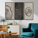 Minimalist Tree Rings Wall Art | Modern Abstract Canvas