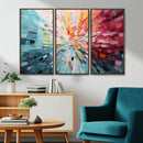 Radiant Bloom Abstract Floral Wall Art Canvas Print -
