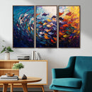 Vibrant Abstract Fish Swarm Art – Colorful Fish Inspired
