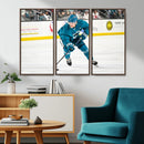 San Jose Sharks Ice Hockey Player Wall Art Canvas Print