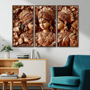 Indian Woman Statue Wall Art Canvas Print