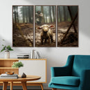 Jesus Running After a Lost Lamb Canvas Wall Art Print