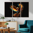 Fiery Phoenix Canvas Print | Ready to Hang Wall Art | Bold