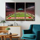 Wisconsin Badgers Football Team Print Canvas- Madison Camp