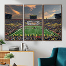 University of Michigan Wolverines Print Canvas, Football