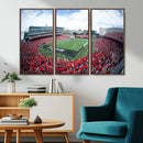 Cincinnati Bearcats Football Team Print - Nippert Stadium Wall Art Canvas Print