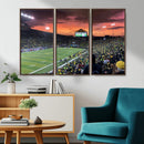 Eugene Autzen Stadium Canvas Wall Art Print – Sunset Over