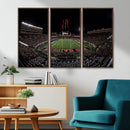 Framed Texas Tech Red Raiders Stadium Canvas, Texas Tech Red