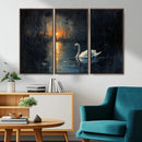 Abstract Swan on Water Wall Art Canvas Print - Elegant by MyGreatCanvas | Canvas Wall Art Prints | Photo Prints & Wall Decor