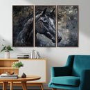 Large Abstract Horse Wall Art Canvas Print | Farmhouse Wall