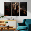 Abstract Black Horse Canvas Print for Farmhouse Wall Art | by MyGreatCanvas | Canvas Wall Art Prints | Photo Prints & Wall Decor