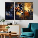 Abstract Horse Art Print - Abstract Canvas Wall Art |