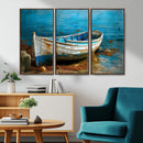 Vintage Boat on Tranquil Waters | Coastal Wall Art for