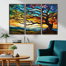 Vibrant Mosaic Tree of Life Wall Art | Stained Glass Style