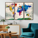 World Map Canvas Print – Framed Travel Map Wall Art for by MyGreatCanvas | Canvas Wall Art Prints | Photo Prints & Wall Decor