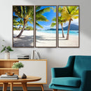 Blue Beach and Sea Wall Art Canvas Print by MyGreatCanvas | Canvas Wall Art Prints | Photo Prints & Wall Decor