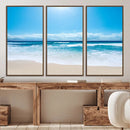 Wall Art Canvas Print Shiny Blue Sea and Beach by MyGreatCanvas | Canvas Wall Art Prints | Photo Prints & Wall Decor