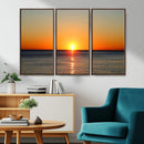 Golden Horizon Sunset Over Ocean Wall Art Canvas Print – by MyGreatCanvas | Canvas Wall Art Prints | Photo Prints & Wall Decor