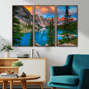 Canadian Rockies Moraine Lake Wall Art Canvas Print, Pine