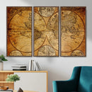 Vintage World Map Canvas Print – Antique Push Pin Travel by MyGreatCanvas | Canvas Wall Art Prints | Photo Prints & Wall Decor