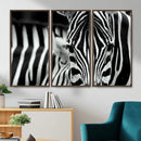 Zebra Wall Art – Zebra Close Up Wall Art – Framed Black by MyGreatCanvas | Canvas Wall Art Prints | Photo Prints & Wall Decor