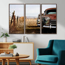 Old Rustic Classic Car Wall Art Canvas Print