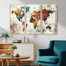 Watercolor World Map Canvas Print – Framed Wall Art for by MyGreatCanvas | Canvas Wall Art Prints | Photo Prints & Wall Decor